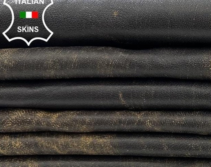 CAMEL DISTRESSED ANTIQUED Thick Soft Italian Lambskin Sheep Lamb Leather pack 3 hides skins total 18sqf 1.1mm #C2906