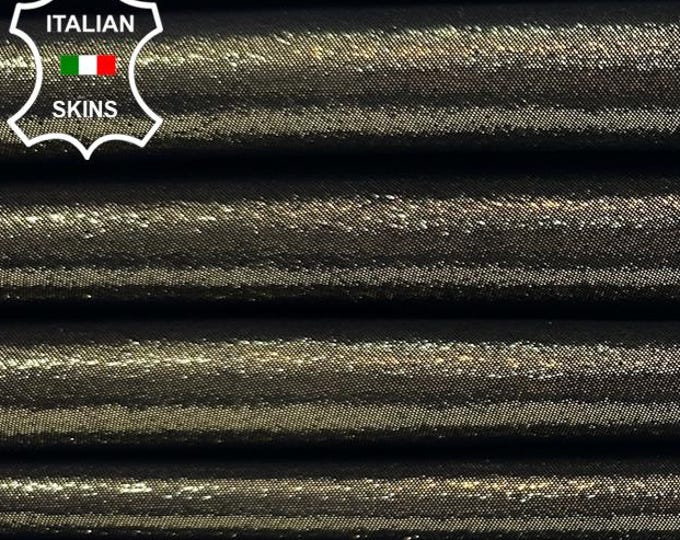 METALLIC BRONZE ANTIQUED Shimmer Shiny Lame Print On Italian Goatskin Goat leather pack 5 hides skins total 17+sqf 0.7mm #C5749