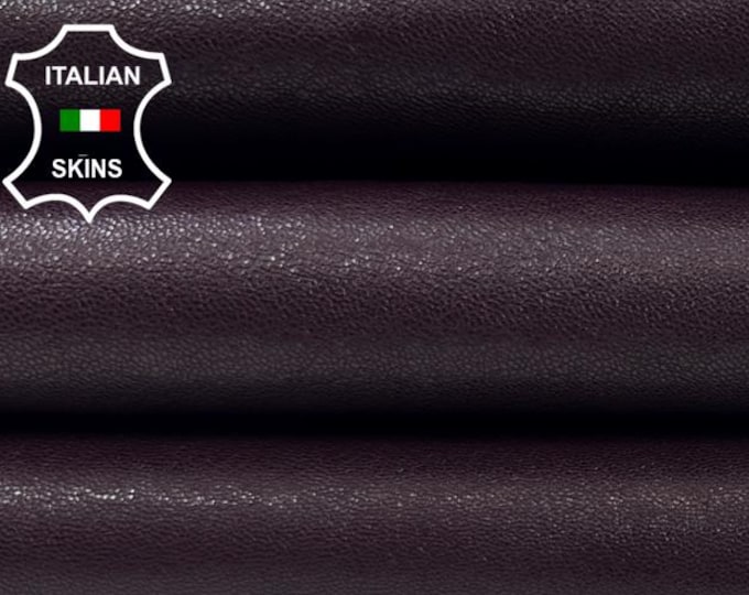 PLUM SHINY VEGETABLE Tan Thick Italian Goatskin Goat leather hide hides skin skins 5sqf 1.4mm #C5329