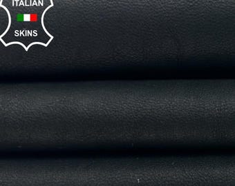 CHARCOAL BLACK ROUGH Vegetable Tan Thick Italian Goatskin Goat leather hide hides skin skins 5+sqf 1.1mm #C5689