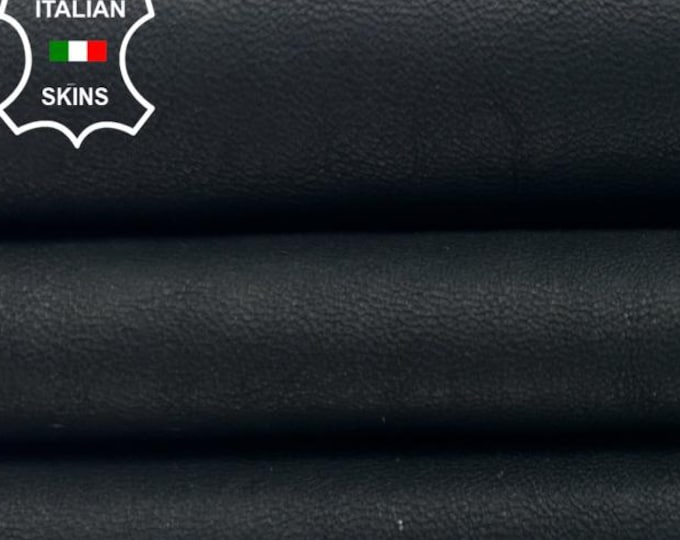 CHARCOAL BLACK ROUGH Vegetable Tan Thick Italian Goatskin Goat leather hide hides skin skins 5+sqf 1.1mm #C5689