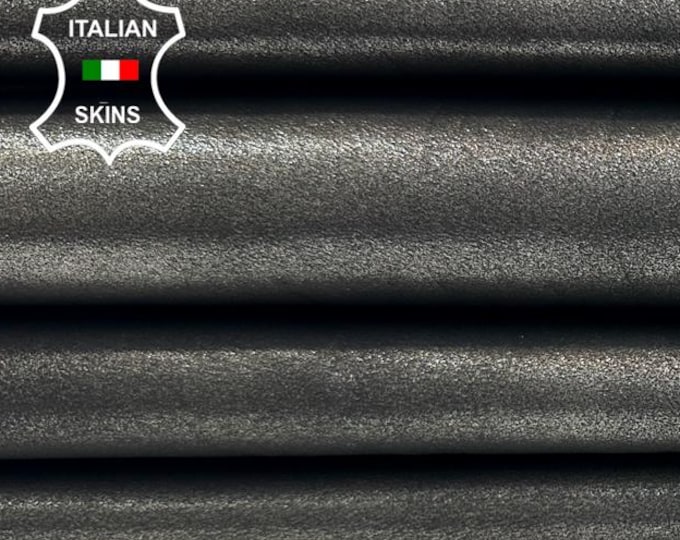 METALLIC SMOKED CHROME Italian Goatskin Goat leather pack 2 hides skins total 12+sqf 1.0mm #C3980