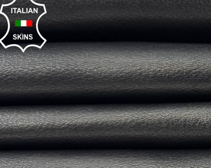GUNMETAL ANTHRACITE ROUGH Thick Italian Goat leather pack 4 skins total 18sqf 1.1mm #C7255