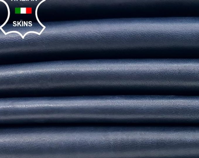 DARK BLUE ANTIQUED Italian Lambskin Sheep Lamb Leather pack 6 hides skins total 35sqf 1.0mm #C5106