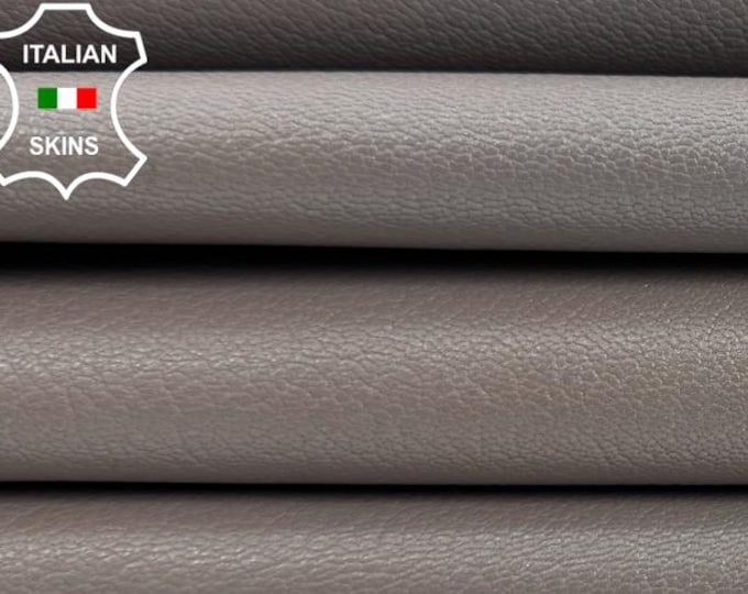TAUPE GREY ROUGH Vegetable Tan Italian Goat Leather pack 2 skins total 7sqf 1.0mm #C7214