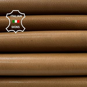 CAMEL BROWN ROUGH Thick Italian Goatskin Goat leather pack 2 hides skins total 9sqf 1.4mm #C4303