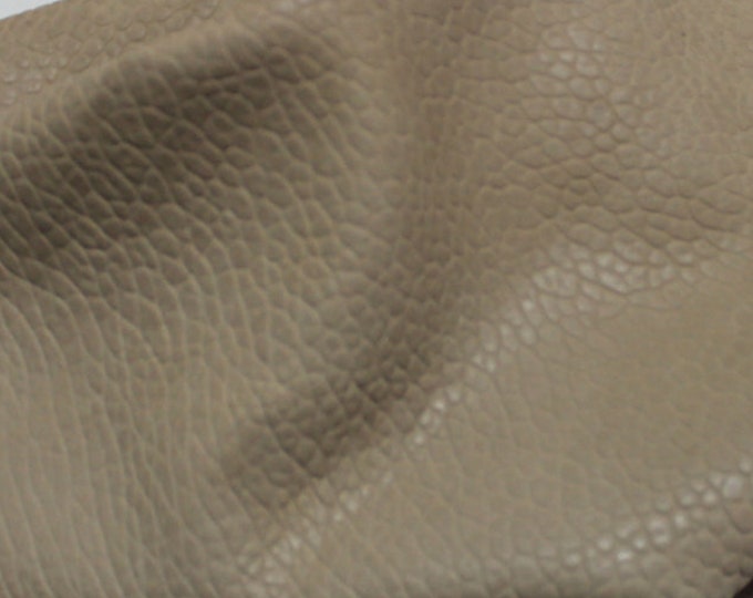 Italian thick vegetable tanned Lambskin leather hides skins hide skin grainy bubbly NATURAL DARK BEIGE 6sqf  #7953