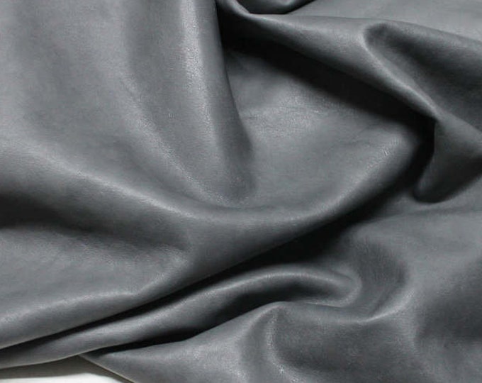 Italian Goatskin leather skins hides WASHED GREY vegetable tanned 250sqf