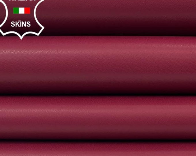 WINE RED Bordeaux Thick Soft Italian STRETCH Lambskin Lamb Sheep Leather pack 2 hides skins total 11+sqf 1.2mm #C1783