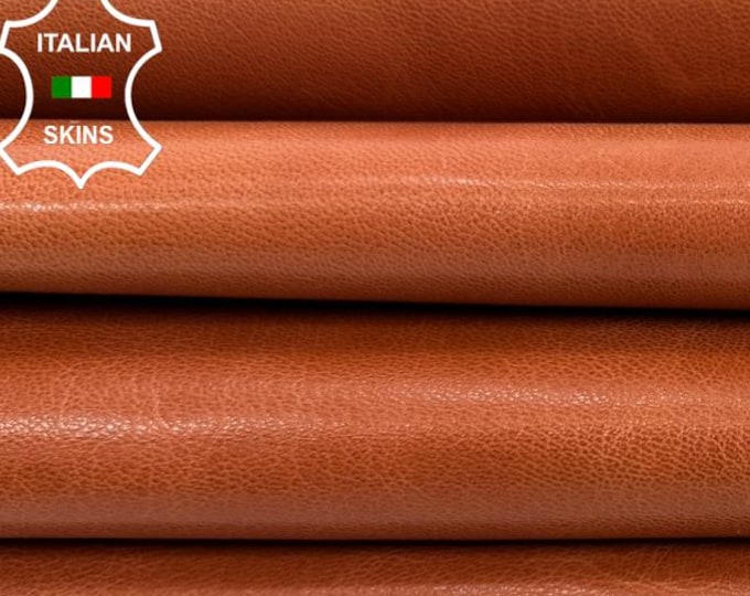 Delivered Duty paid - TAN BROWN ROUGH Vegetable Tanned Strong Italian Goat leather skin 3+sqf 0.9mm #C7539