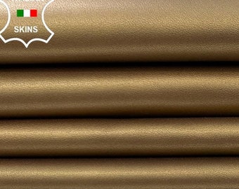Delivered Duty Paid-BRONZE PEARLIZED Soft Italian Lambskin Lamb Leather pack 2 skins total 12+sqf 0.8mm #C2698