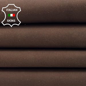 BROWN MATTE RUSTIC Look Vegetable Tan Thick Strong Italian Goatskin Goat leather pack 2 hides skins total 11sqf 1.2mm #C3996