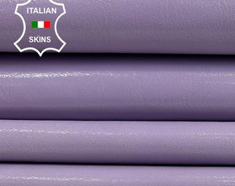 THISTLE PURPLE SHINY Strong Italian Goatskin Goat leather pack 2 hides skins total 7+sqf 0.8mm #C3930