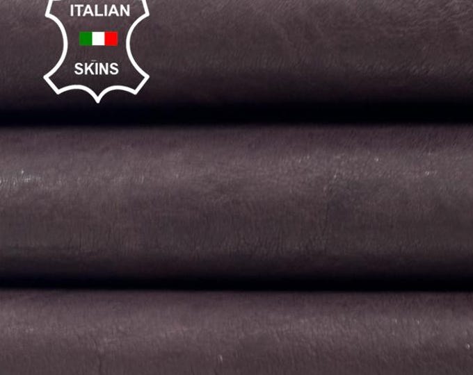 GRAPE WASHED ANTIQUED Vegetable Tan Thin Soft Italian Lambskin Sheep Lamb leather hide hides skin skins 6sqf 0.6mm #C6232