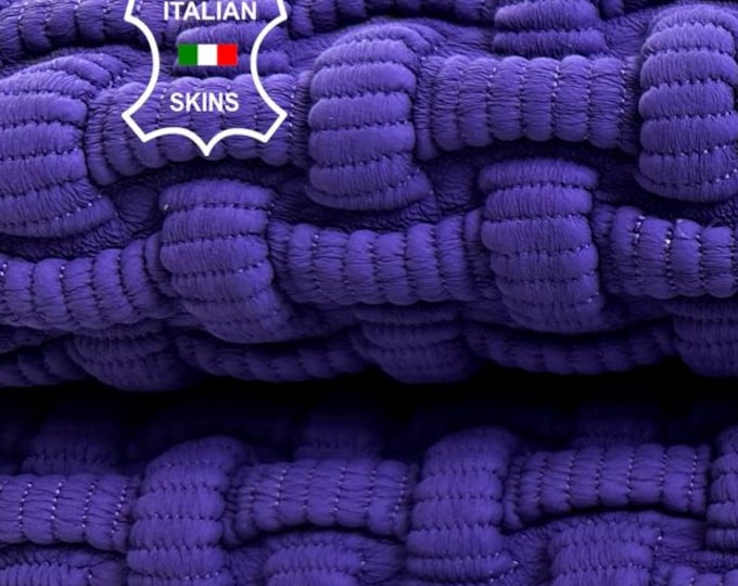 PURPLE TEXTURED Thick Italian Lambskin Sheep Lamb leather pack total of 2 skins 18"x35" 2.6mm #C4101