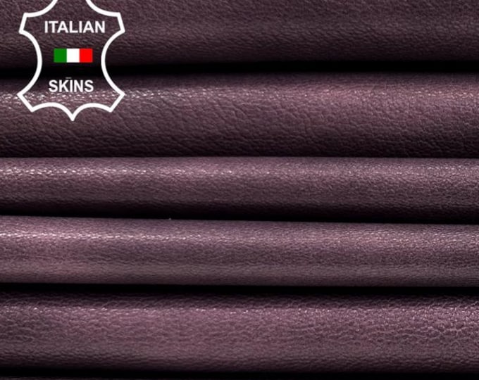 PURPLE MAUVE Antiqued Distressed Italian Goatskin Goat leather pack 3 hides skins total 15sqf 0.9mm #C4317