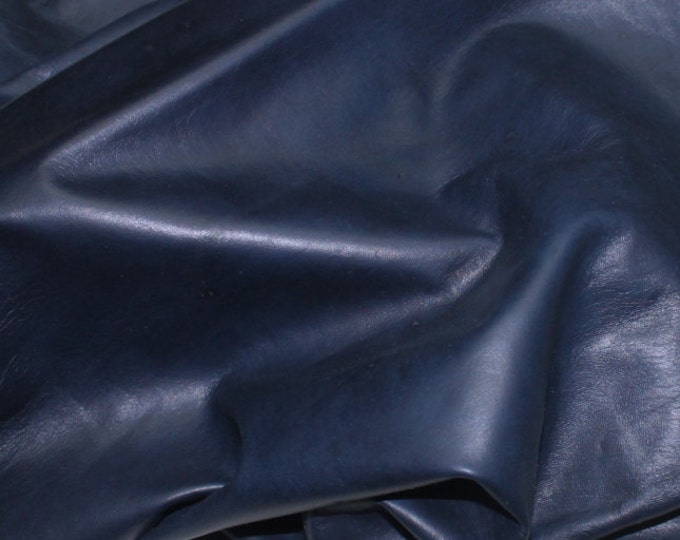 Italian Lambskin leather 12 skins hides BLUE BLACK 80-90sqf