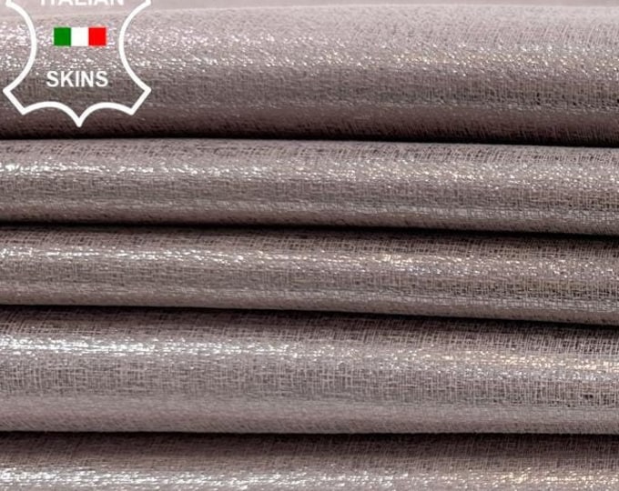 METALLIC PINK CANVAS Print On Soft Italian Goatskin Goat Leather pack 2 hides skins total 11+sqf 0.8mm #C3020