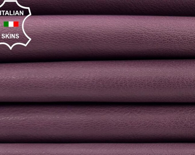 RAISIN PURPLE ROUGH Vegetable Tan Italian Goat Leather pack 5 skins total 15sqf 0.8mm #C7218