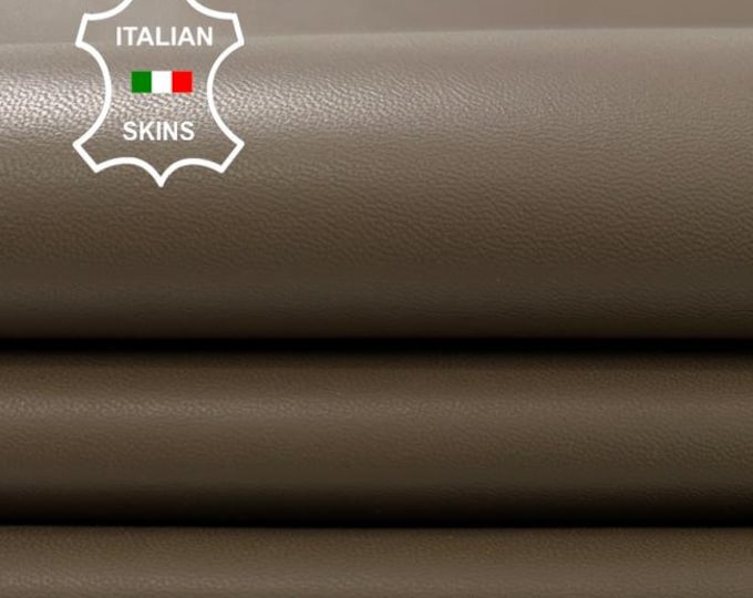 OLIVE BROWN Thin Soft Italian Lambskin Sheep Lamb Leather hide hides skin skins 6sqf 0.5mm #C2919