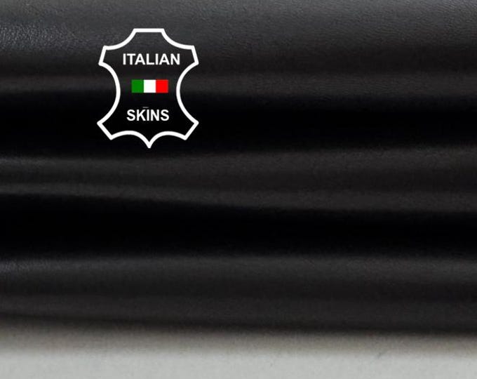 Free FedEx & Duties - BLACK NAPPA soft Italian lambskin leather skin 6sqf 0.8mm #C7949