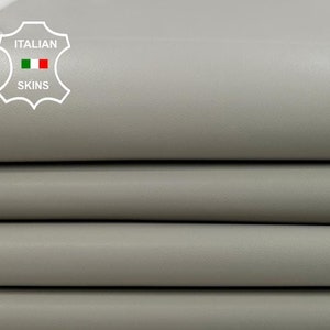LIGHT GRAY GREY Soft Italian Lambskin Sheep Lamb Leather pack 2 hides skins total 10+sqf 0.7mm #C2639