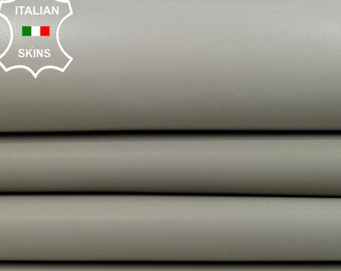 LIGHT GRAY GREY Soft Italian Lambskin Sheep Lamb Leather pack 2 hides skins total 10+sqf 0.7mm #C2639