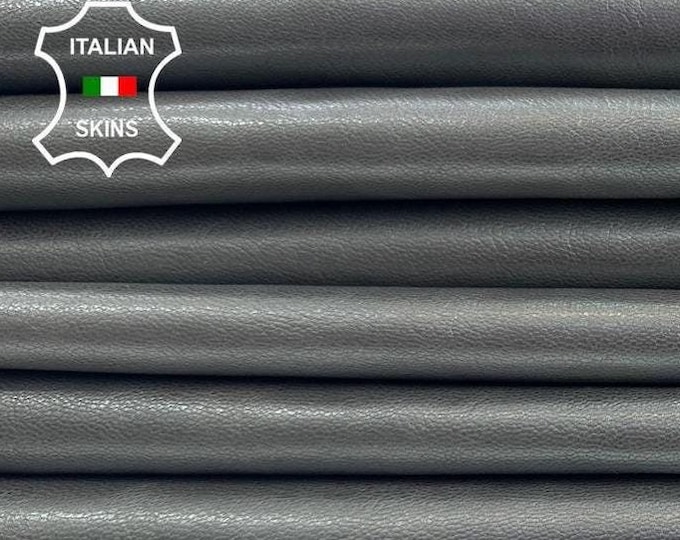 SILVER GREY PEARLISED rough vegetable tan Italian Goatskin Goat Leather 5 hides skins total 25sqf 1.0mm #C3460