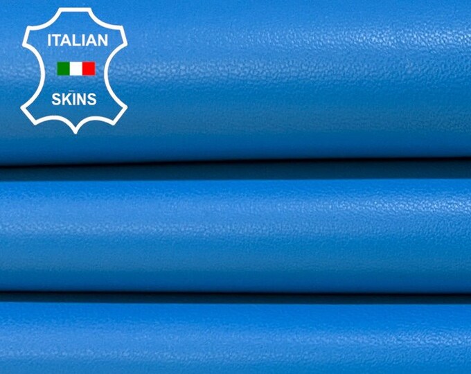 ELECTRIC BLUE Thick Soft Italian Lambskin Lamb Sheep Leather hide hides skin skins 6sqf 1.1mm #B8564