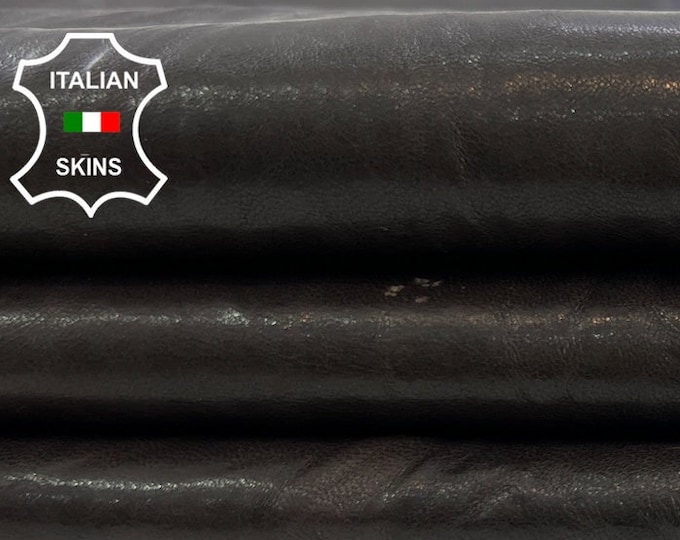 DARK BROWN WRINKLED Vegetable Tan Thin Soft Italian Lambskin Lamb Sheep Leather hide hides skin skins 6+sqf 0.6mm #C553