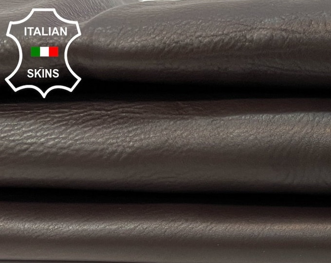 CHOCOLATE BROWN Thick Soft Italian Calfskin Cow Leather hide hides skin skins 5sqf 1.1mm #C200