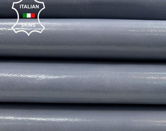 Delivered Duty Paid-GREY SHINY Strong Italian Goatskin Goat leather pack 2 skins total 9+sqf 1.0mm #C3925