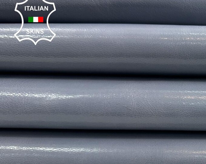 GREY SHINY Strong Italian Goatskin Goat leather pack 2 hides skins total 9+sqf 1.0mm #C3925
