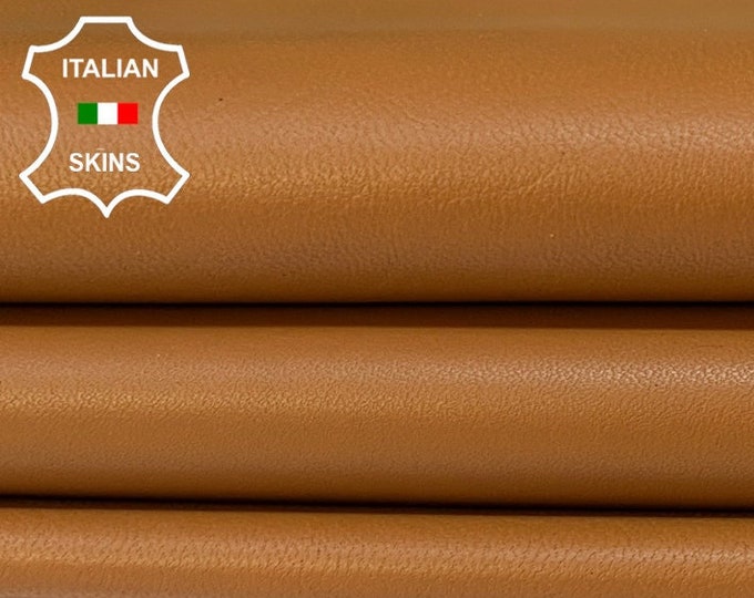 TAN BROWN Soft Italian Lambskin Sheep Leather hide hides skin skins 4+sqf 0.9mm #B9608