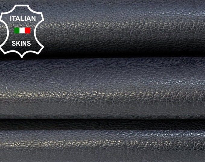 DARK BLUE ANTIQUED Vegetable Tan Rough Thick Italian Goatskin Goat Leather hide hides skin skins 4sqf 1.1mm #B9605