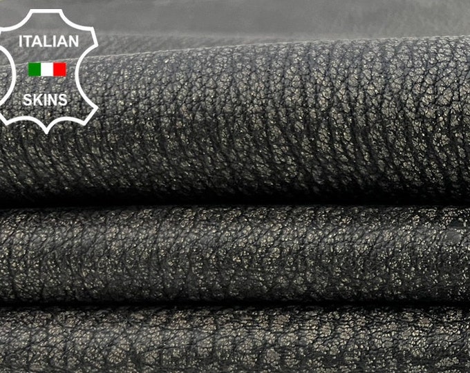 DARK TAUPE GREY Grainy Stonewash Distressed Vintage Look Soft Italian Lambskin Lamb Sheep Leather hide hides skins 6+sqf 0.8mm #C516