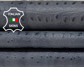 GRAY TEJUS REPTILE Print Embossed On Thin Soft Italian Lambskin Lamb Sheep Leather hides hide skin skins 4+sqf 0.4mm #B1107