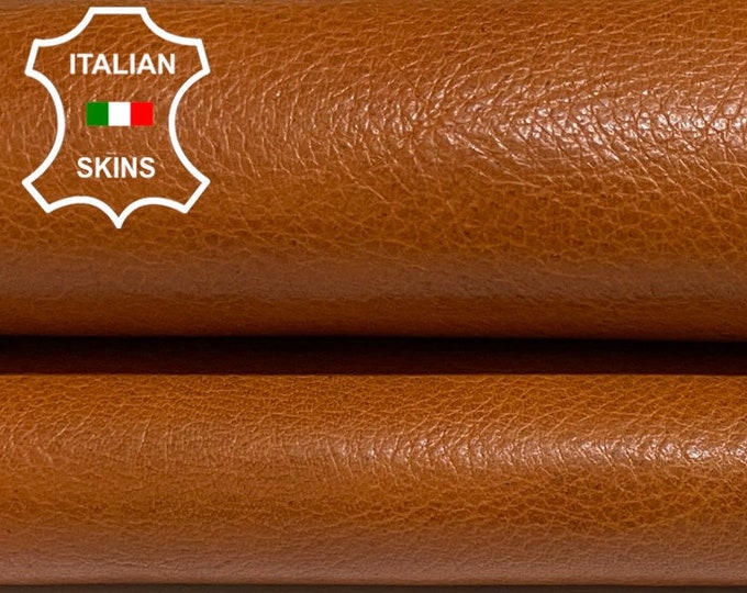 COGNAC BRANDY BROWN Thick Italian Calfskin Calf Cow Leather hides hide skin skins 6sqf 1.2mm #B2558