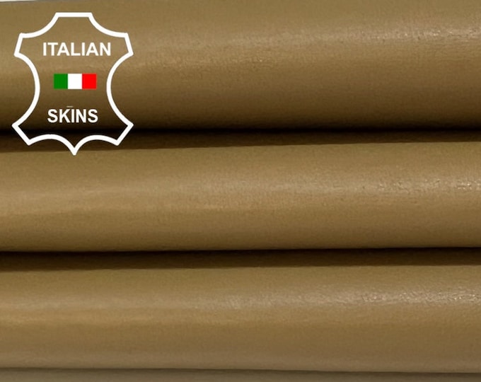 CAMEL BROWN Soft Italian STRETCH Lambskin Lamb Sheep Leather hide hides skin skins 3sqf 0.8mm #B3689