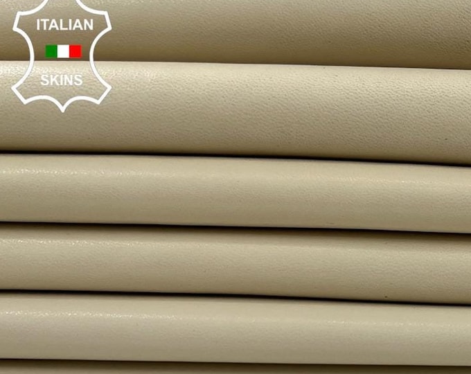 IVORY Thick Soft Italian Lambskin Lamb Sheep Leather pack 3 hides skins total 18sqf 1.1mm #C1121
