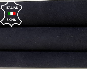 Delivered Duty Paid-DARK MIDNIGHT BLUE Suede Soft Italian Goatskin Goat leather skin 4sqf 0.9mm #B6869