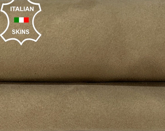 DARK BEIGE Suede Italian Goatskin Goat leather hide hides skin skins 3sqf 0.9mm #B6880
