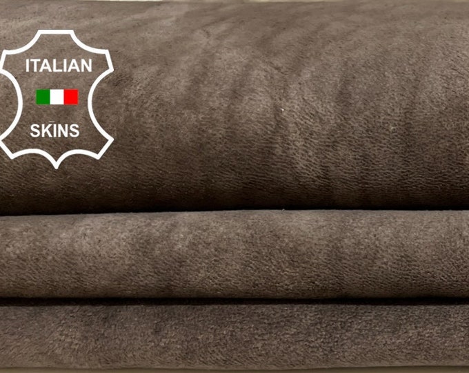 VINTAGE COCOA BROWN Suede Soft Italian Lambskin Lamb Sheep Leather hide hides skin skins 5sqf 0.9mm #B4501