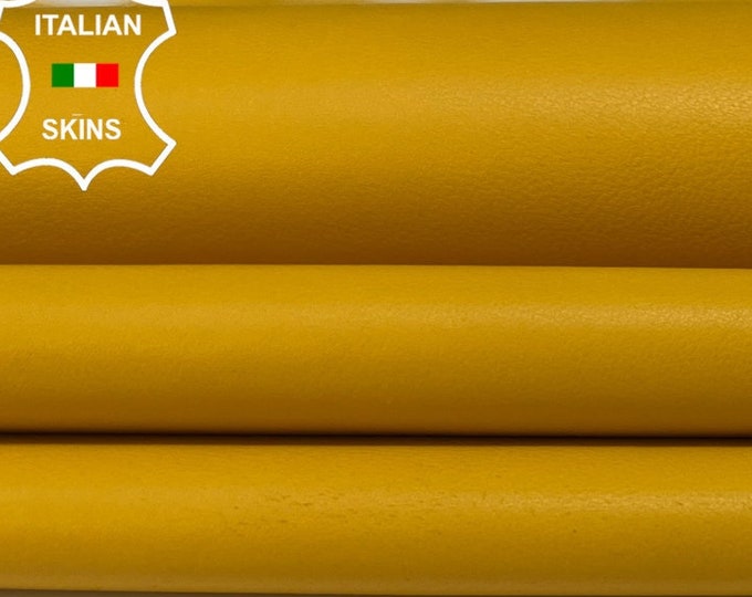 TANGERINE YELLOW Soft Italian Lambskin Lamb Sheep Leather hide hides skin skins 5+sqf 0.7mm #B4841