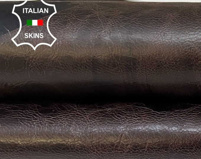 BROWN CRINKLE ANTIQUED Strong Italian Goatskin Goat Leather hides hide skin skins 5sqf 1.0mm #B9441