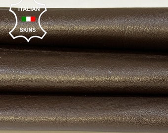 DARK OLIVE BROWN Vegetable Tan Semi Gloss Italian Goatskin Goat Leather hide hides skin skins 5+sqf 0.9mm #B9576