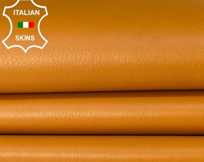 TANGERINE Soft Italian Lambskin Lamb Sheep leather hide hides skin skins 6sqf 0.8mm #B8341