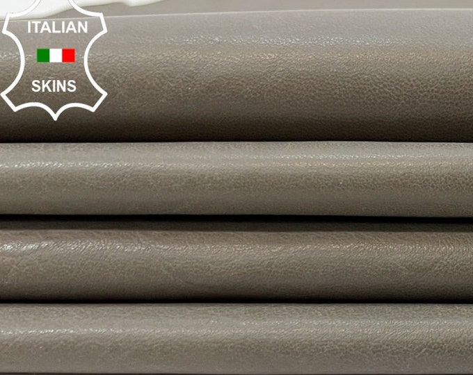 CONCRETE TAUPE GREY Vegetable Tan Soft Italian Lambskin Lamb Sheep leather hide hides skin skins 8sqf 0.7mm #B9878