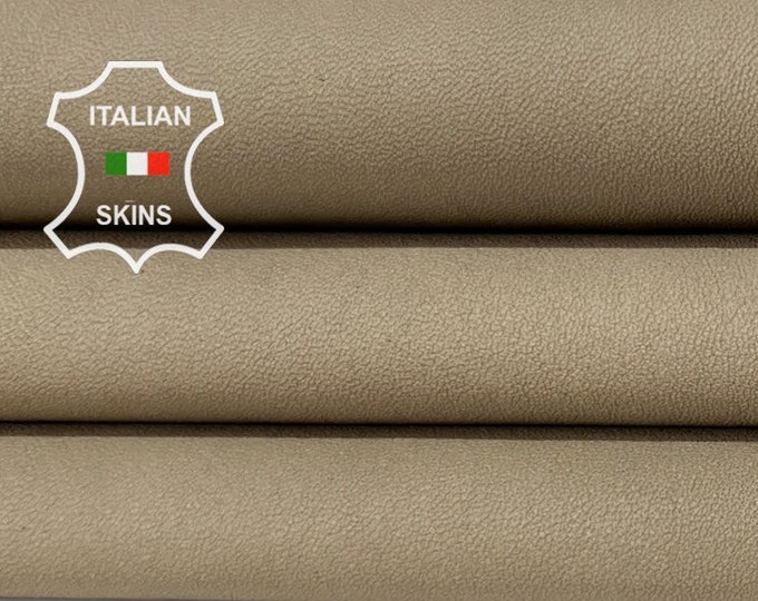 BEIGE KHAKI STRETCH Thin Soft Italian Lambskin Lamb Sheep Leather hide hides skin skins 6sqf 0.6mm #B6961