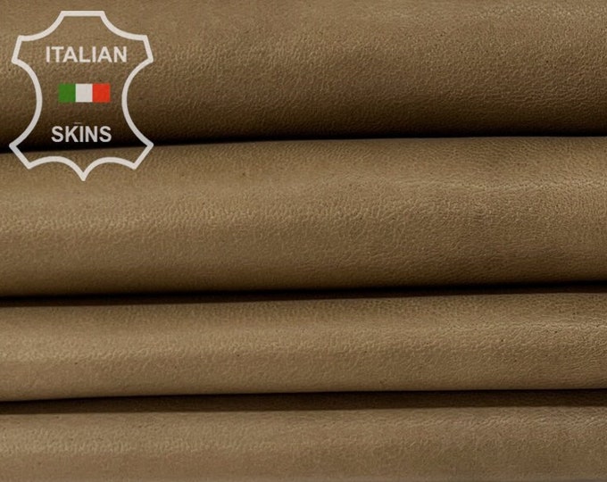 NATURAL BROWN VEGETABLE Tan Soft Italian Lambskin Lamb Sheep Leather hides hide skin skins 6sqf 0.7mm #B7819